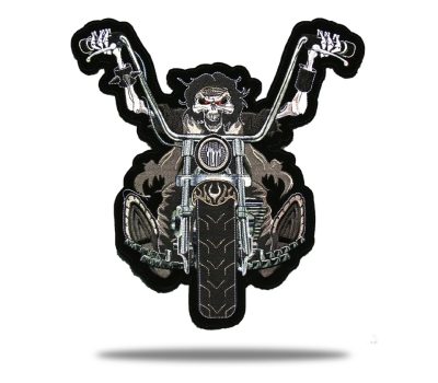 Skull Motorcycle Biker Patch - Neat Custom Patches